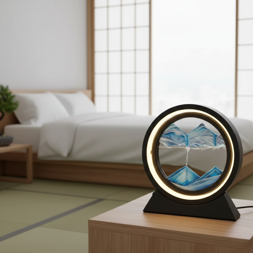 Kinetic Moving Sand Lamp For Tabletop Decor A Mesmerizing Relaxation Display That Eases Stress And Elevates Mood
