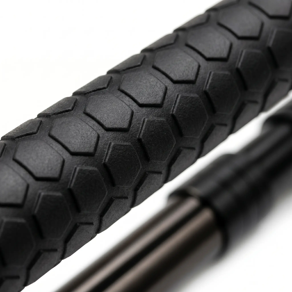 Telescoping Walking Cane With Spring-Loaded Deployment And Non-Slip Handle