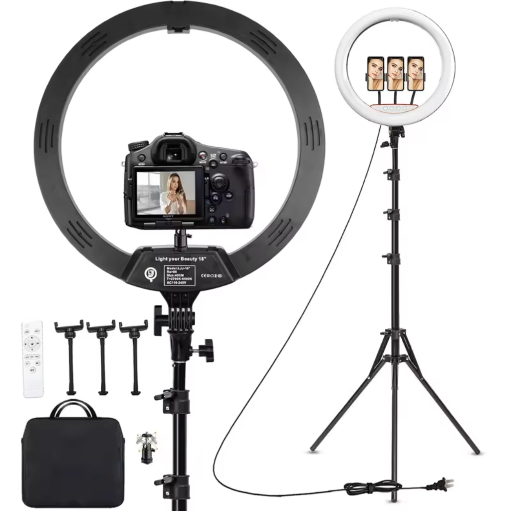 ProLite 18 Inch Ring Light And Tripod For Vlogging And Makeup And Photography Projects