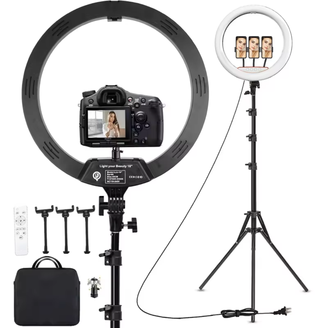 ProLite 18 Inch Ring Light And Tripod For Vlogging And Makeup And Photography Projects