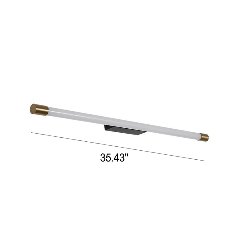 LED Tubular Wall Light In Aluminum Black Or Gold 40 To 150 Cm