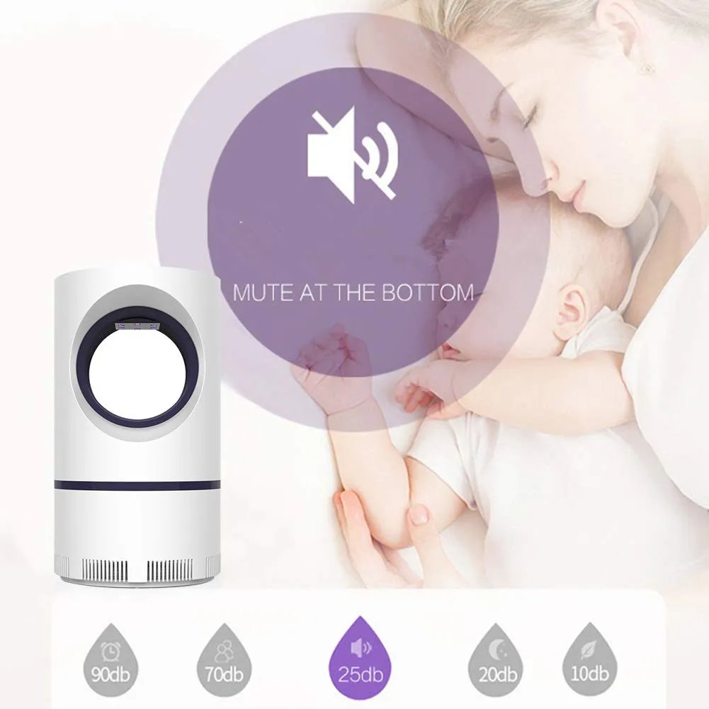 Versatile UV Insect Trap For Indoor Or Outdoor Use Quiet Electric Mosquito And Fly Catcher