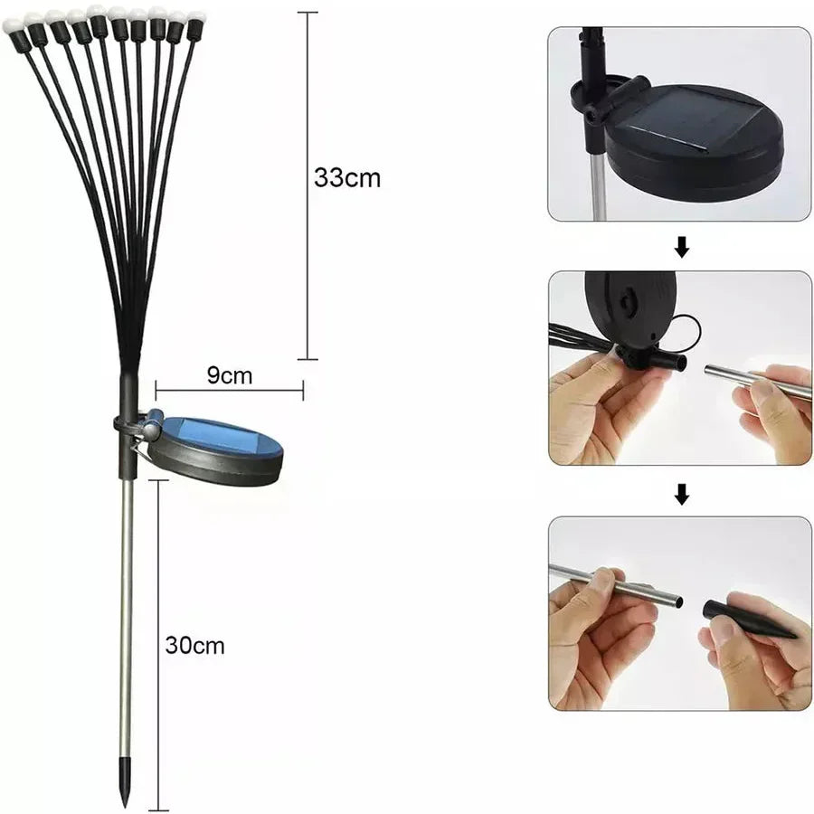 Firefly Solar Garden Light With 20 Warm White LEDs