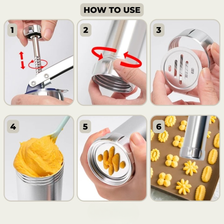 Formă din aluminiu pentru biscuiți — unealtă pentru modelarea uniformă a biscuiților
