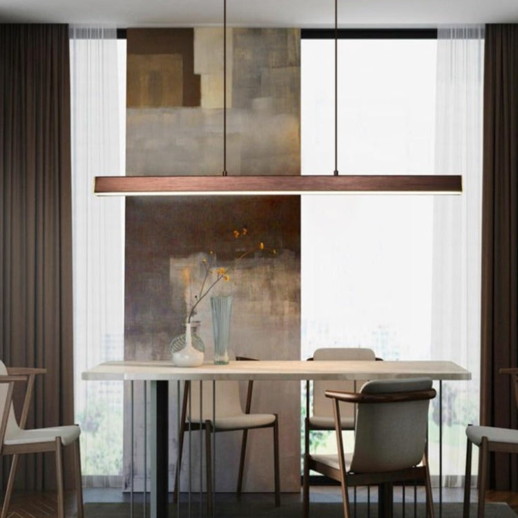 Aureon Modern Light Chandelier With LED Technology For Dining And Office Use In Black Or Brown Finish