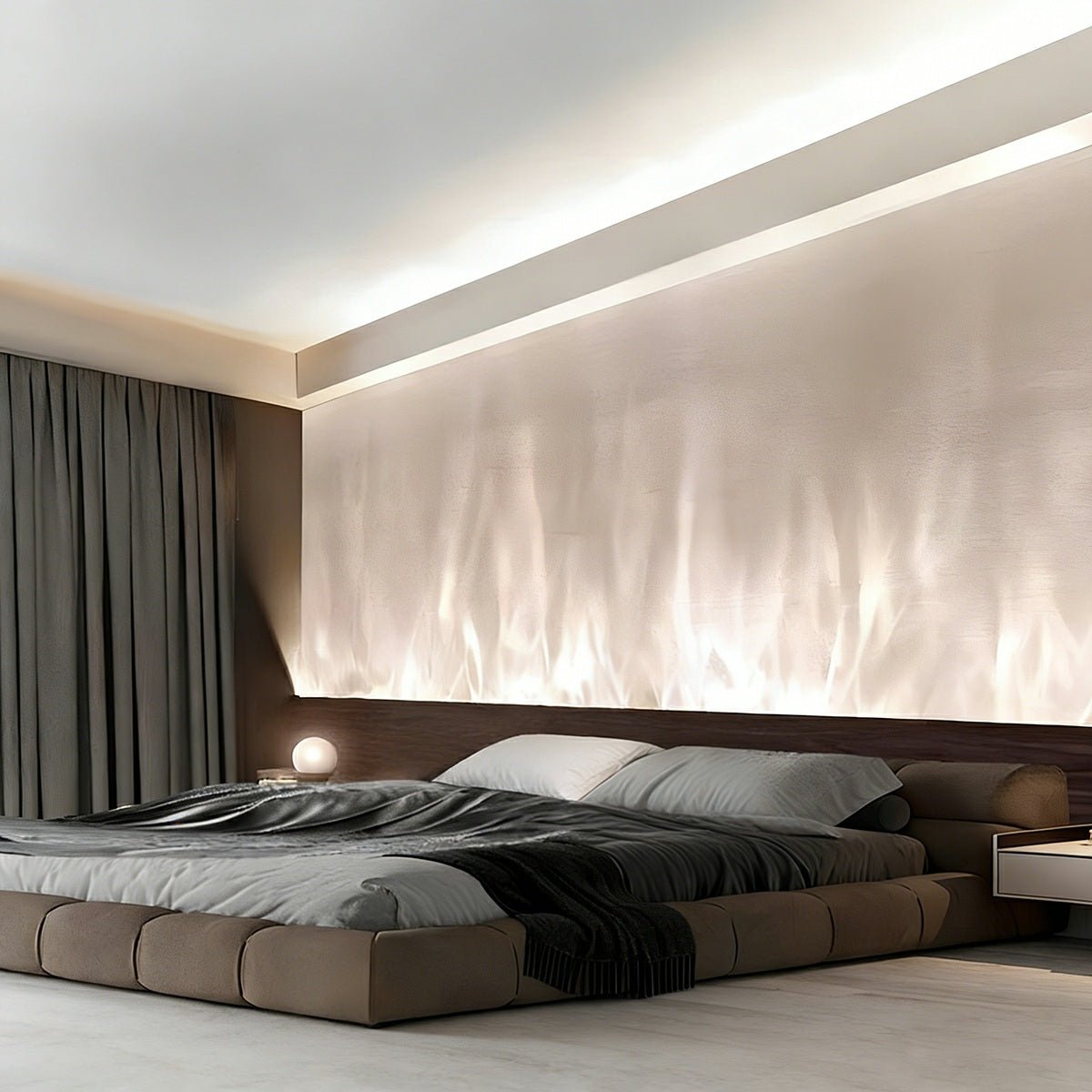 Wall Lamp With 3D Flame Effect Aluminum Black RGBW Atmosphere Light