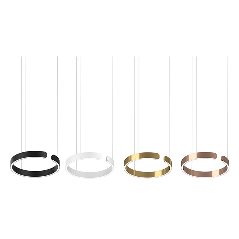 LyraHalo Circular LED Pendant Fixture In Metal Finish For Living Rooms And Dining Areas