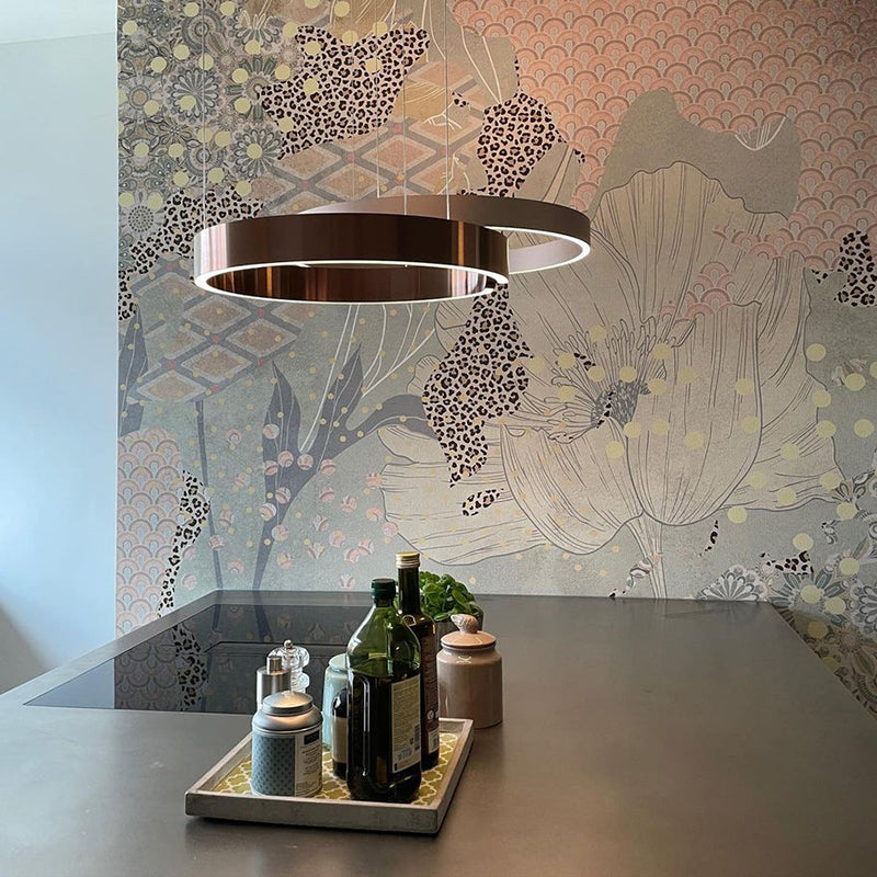 LyraHalo Circular LED Pendant Fixture In Metal Finish For Living Rooms And Dining Areas