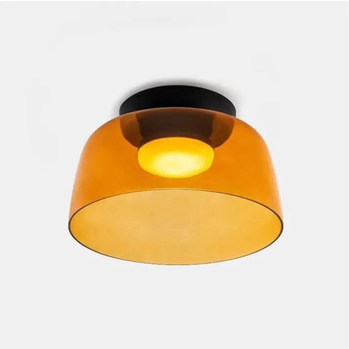 Lumenweave Nordic Style Ceiling Light With Handcrafted Glass Shade For Living Rooms And Dining Areas
