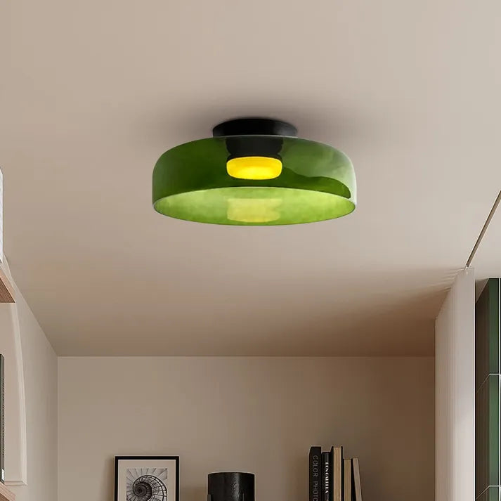 Lumenweave Nordic Style Ceiling Light With Handcrafted Glass Shade For Living Rooms And Dining Areas