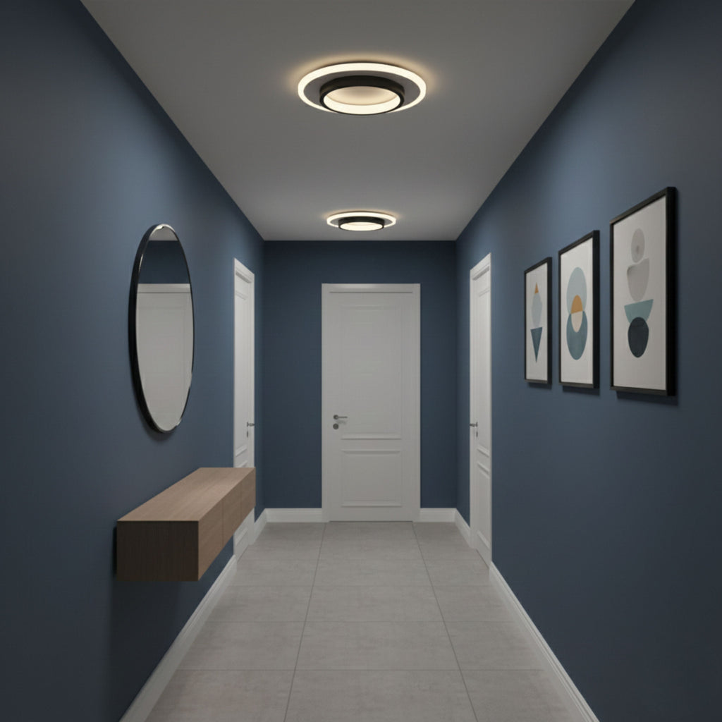 AureaLux Contemporary LED Ceiling Light With Sleek Flush Mount Fixture For Modern Interiors