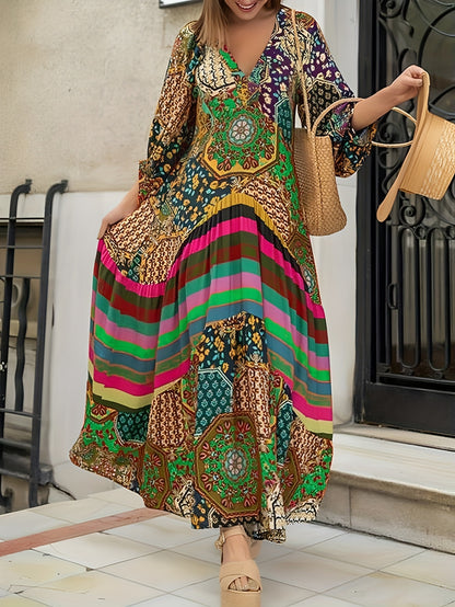 Robe Longue Tropicale Fluide