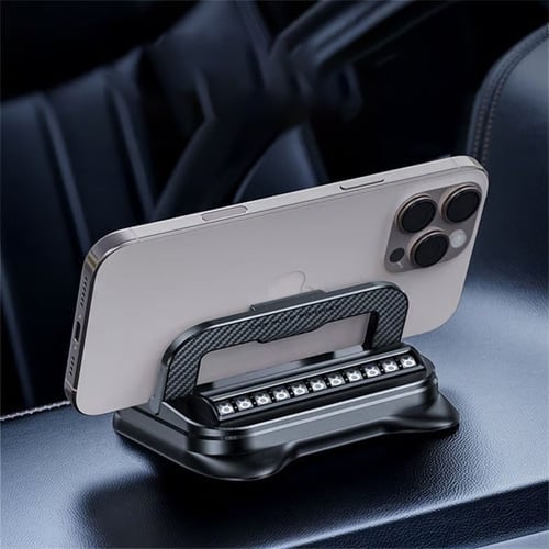 Foldable Car Phone Holder — Anti-Slip Silicone Dashboard Mount