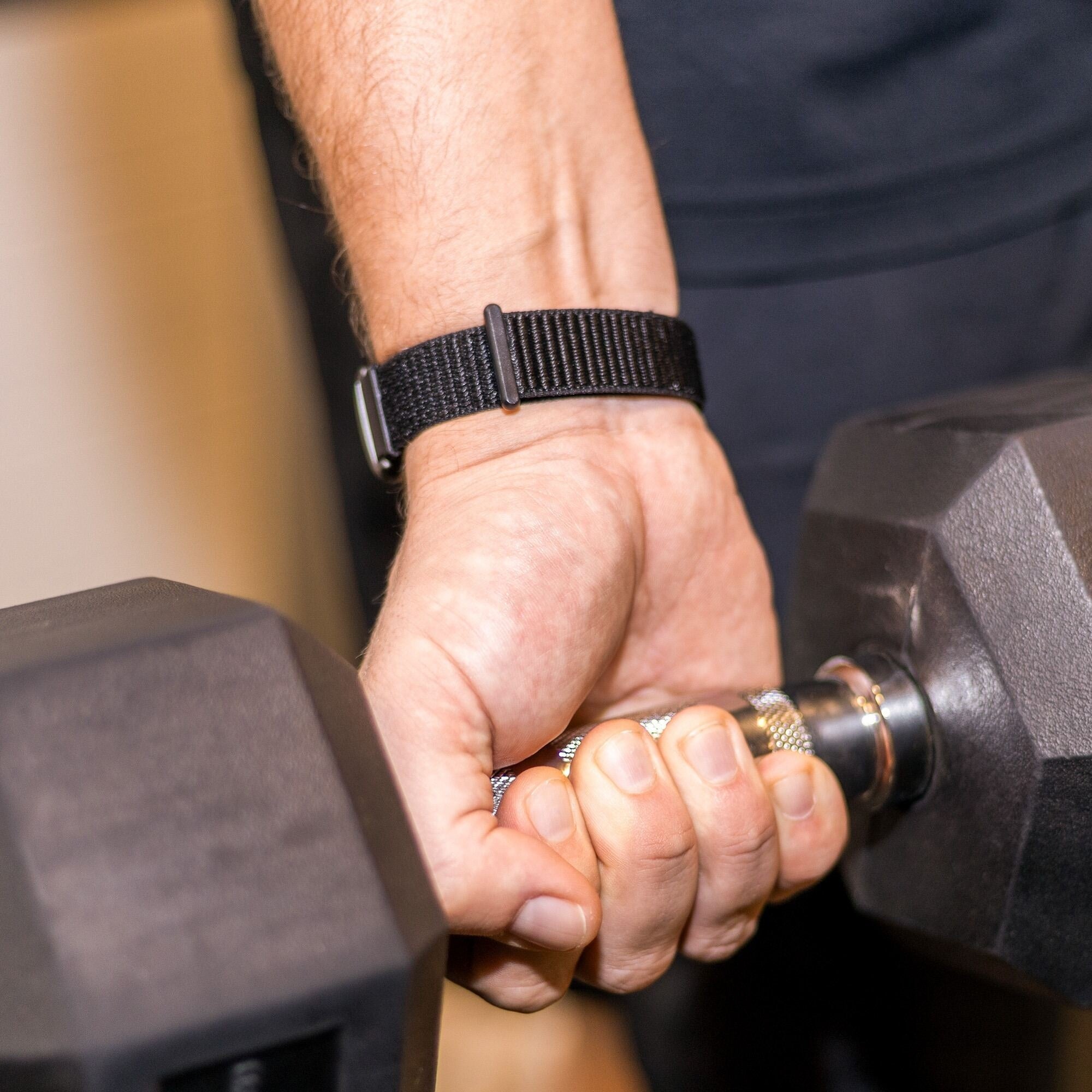 Fitbit Charge 5 Replacement Wristband — Black Nylon Strap