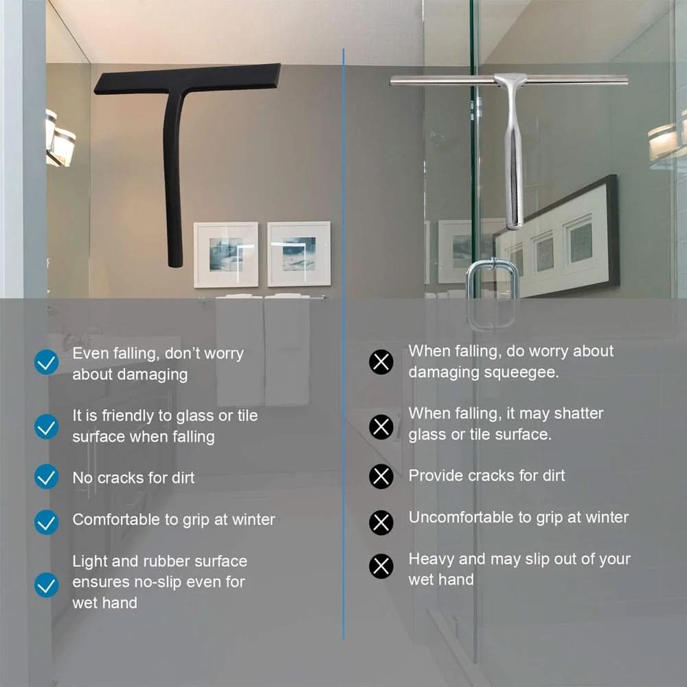 CLEARWIPE Tergivetro da doccia in silicone — Detergente per vetri, piastrelle e specchi senza aloni