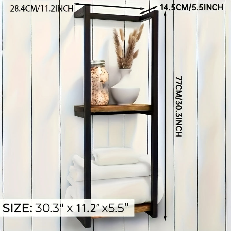 Stainless Steel Double Level Wall Towel Rack For Bathroom