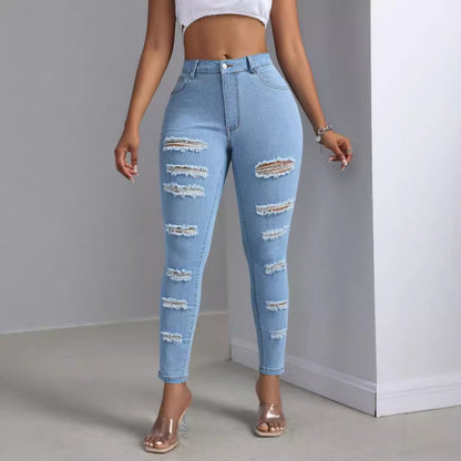 Pantalon en jean déchiré