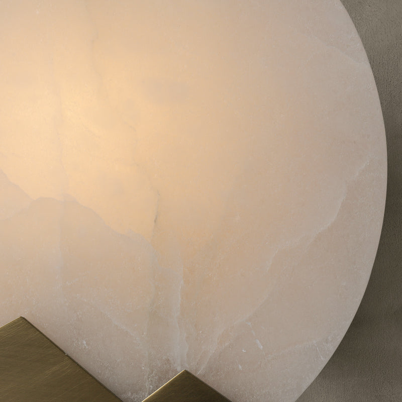 Luminux Marble Wall Light With Led And Brass Accents In Nordic Style Interiors, Elegant Lighting