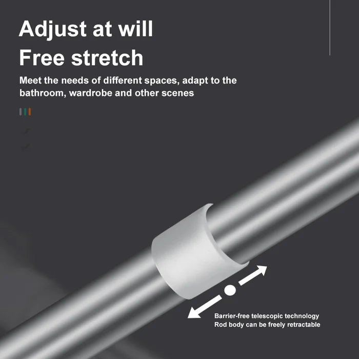 Telescopic Shower Rod For Shower Curtain Or Cabinet No Drill Install