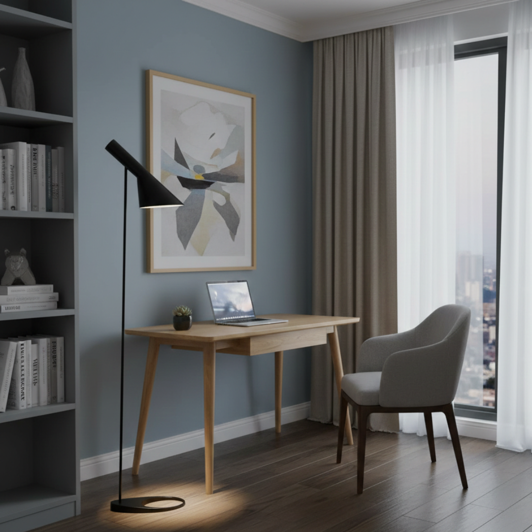 Nordic LED Floor Lamp With Eye Comfort Lighting And Adjustable Brightness For Living Areas