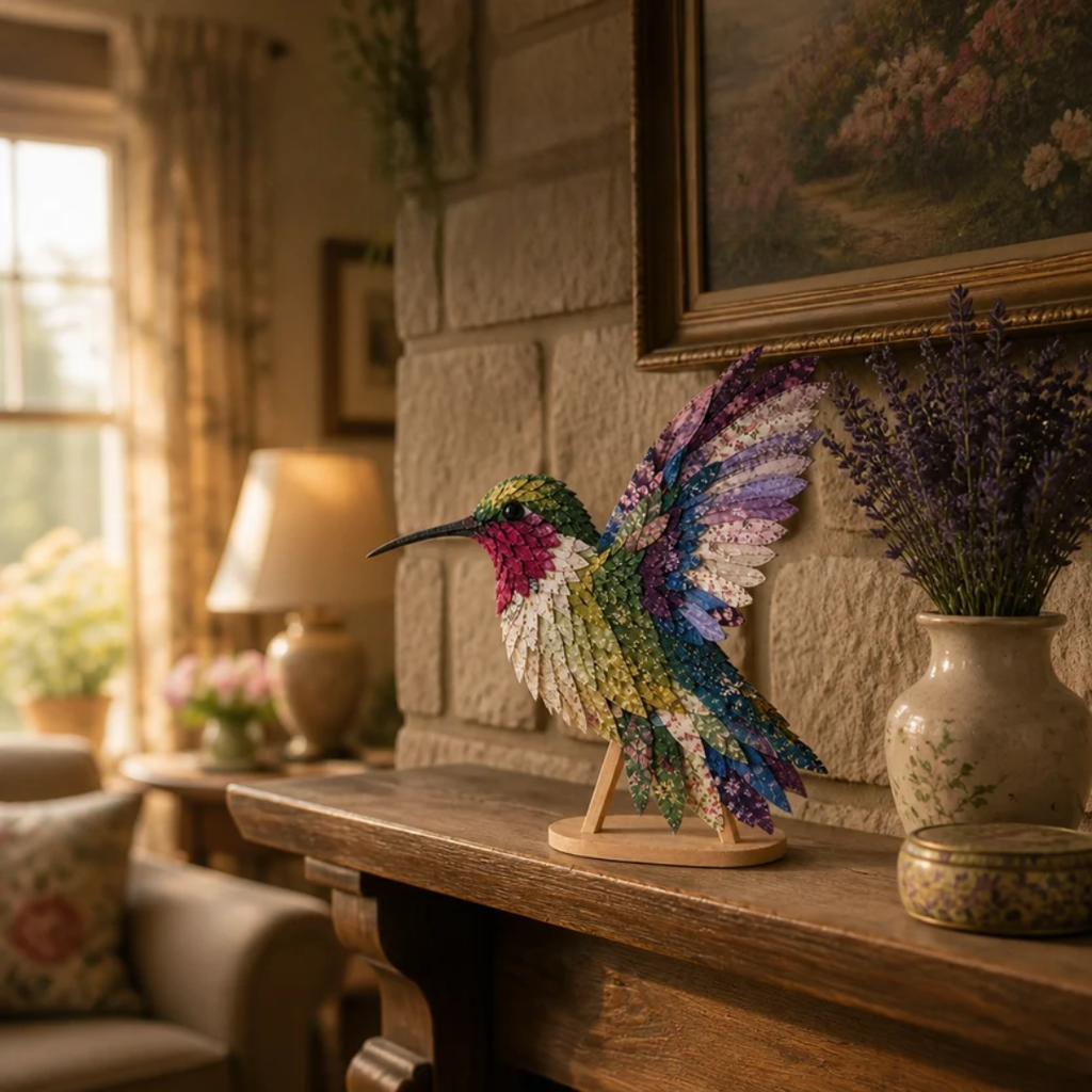 3D Fabric Patchwork Bird DIY Craft Kit — Decorative Feather Artwork