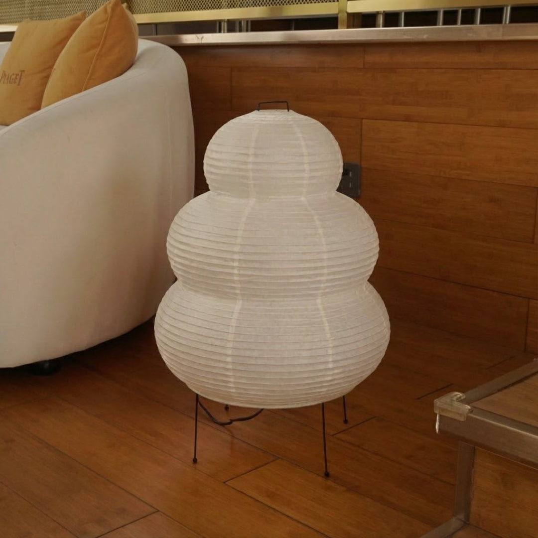 Rice Paper Lamp With Shade Layered Paper For Indoor Use On Flat Surfaces Floor Lamp