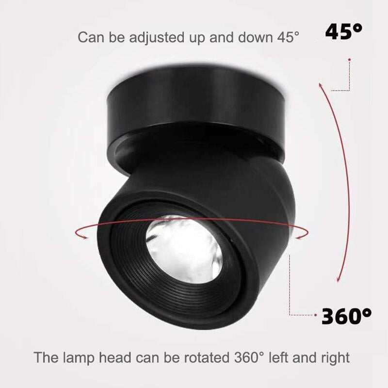 Dimmable Aluminum LED Spotlight — 340° Rotating Directional Light
