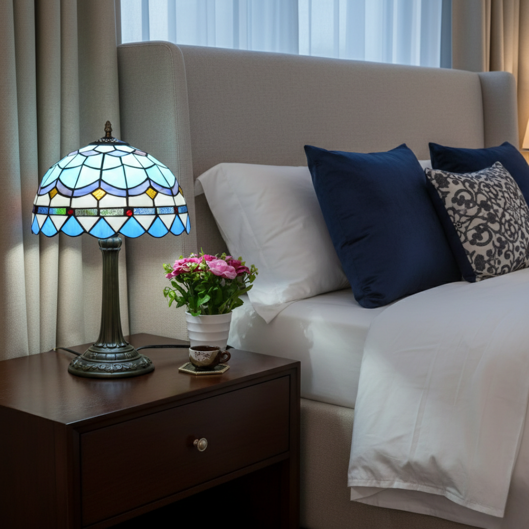 Timeless Vintage Stained Glass Table Lamp For Classic Home Lighting And Elegant Decor