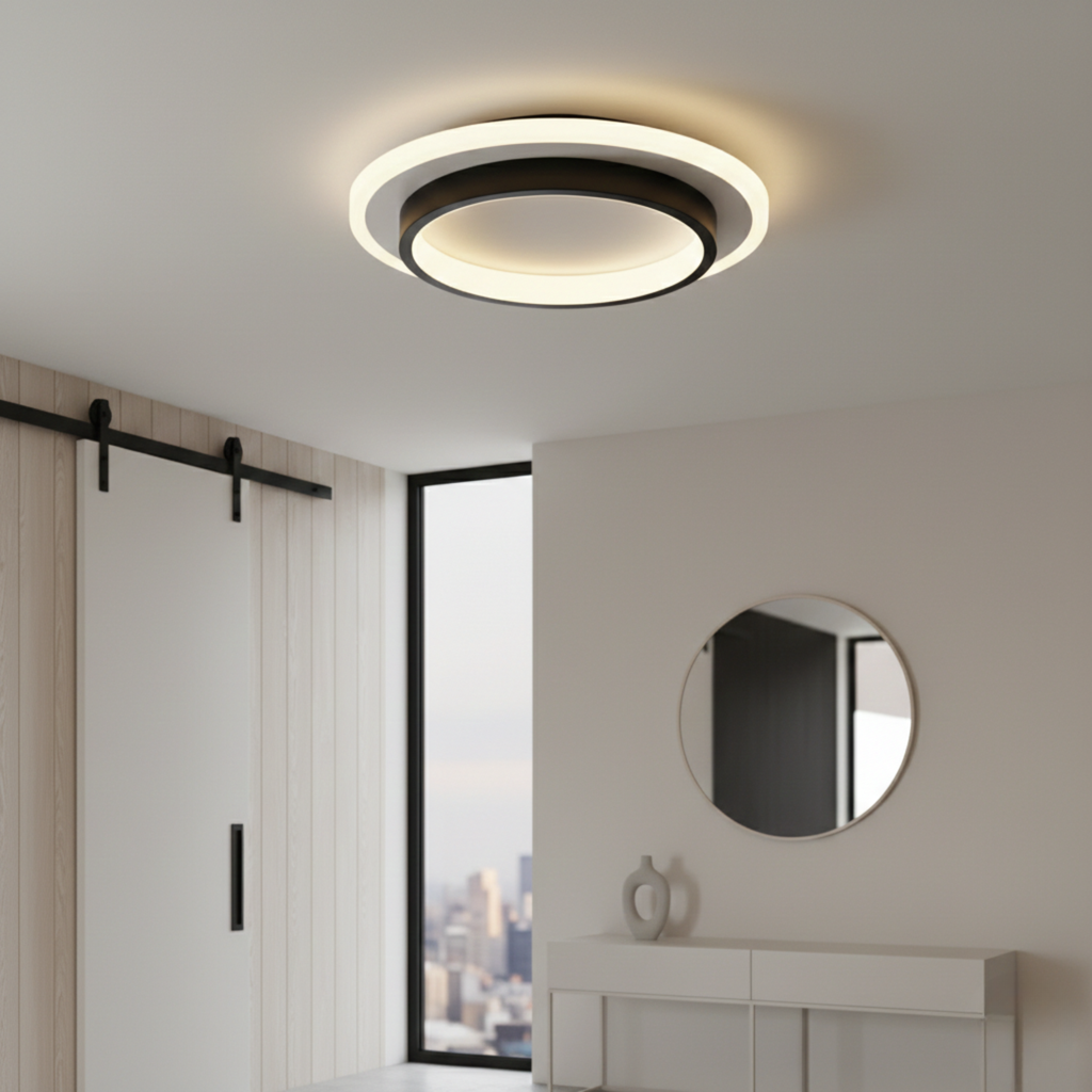 AureaLux Contemporary LED Ceiling Light With Sleek Flush Mount Fixture For Modern Interiors