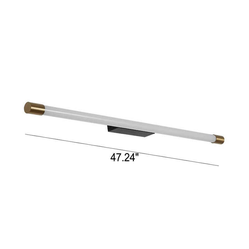 LED Tubular Wall Light In Aluminum Black Or Gold 40 To 150 Cm