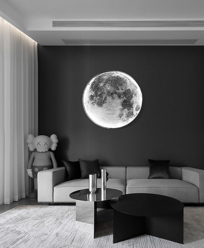 Luna Moon Lamp Creates Cozy Ambient Lighting In Your Bedroom With Gentle Moon Glow Decor