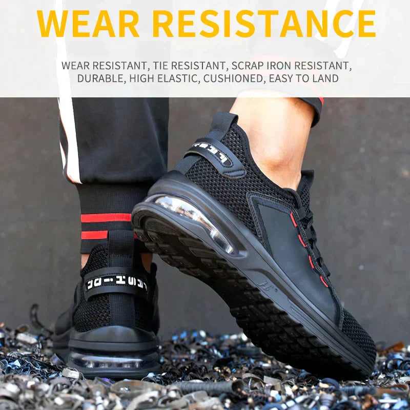 Ultralight Steel Toe Work Shoes, Non-Slip, Breathable for Construction