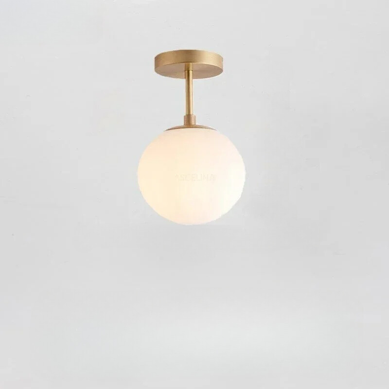 Aurora Nordic Ceiling Lamp With Glass Sphere And Gold Accents LED Fixture Glow For Homes