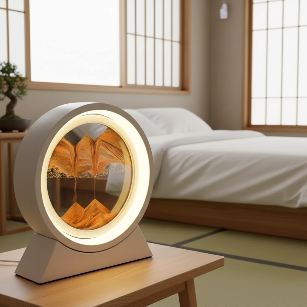 Kinetic Moving Sand Lamp For Tabletop Decor A Mesmerizing Relaxation Display That Eases Stress And Elevates Mood