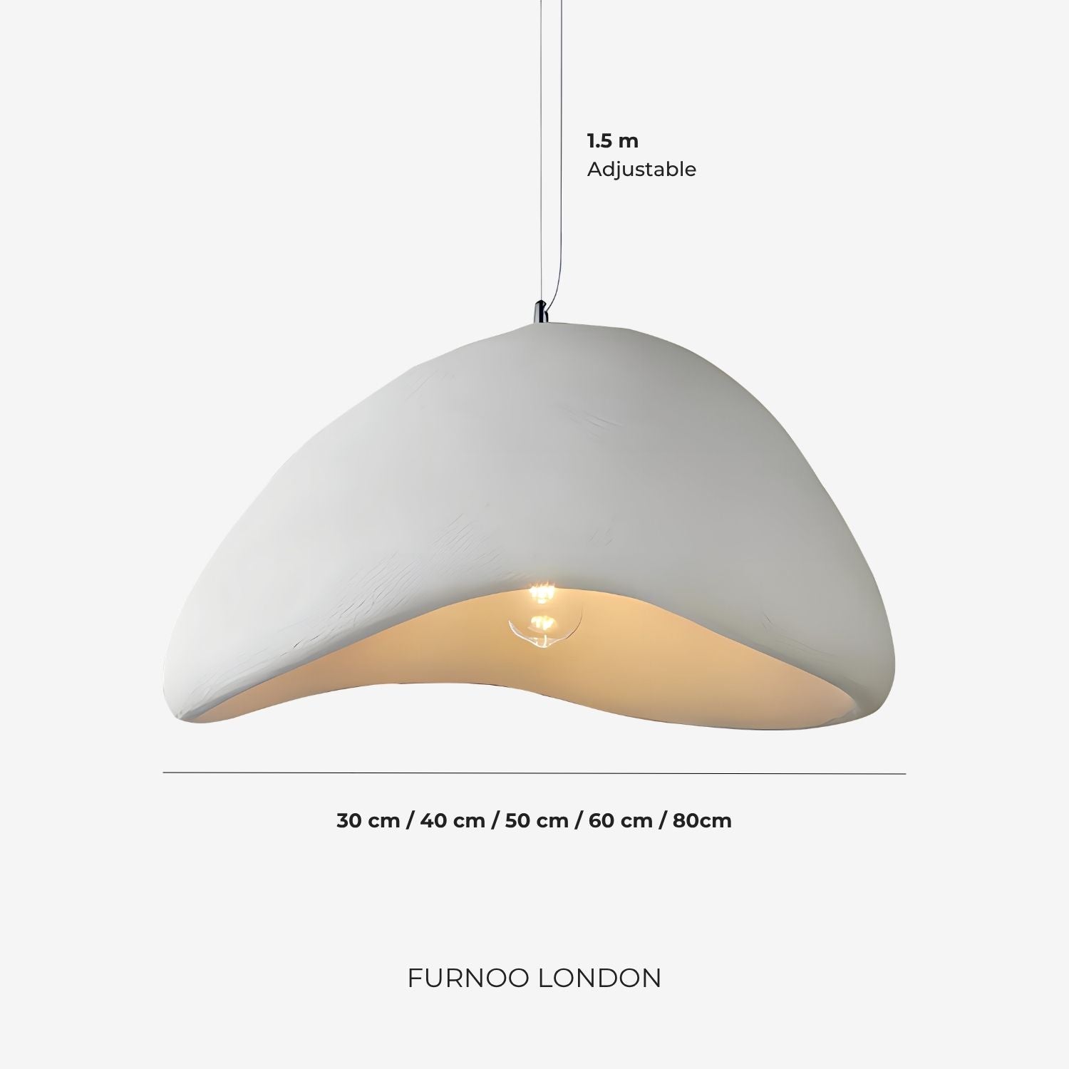 Wabi Sabi Polymer Pendant Light With Organic Texture For Living And Dining Rooms