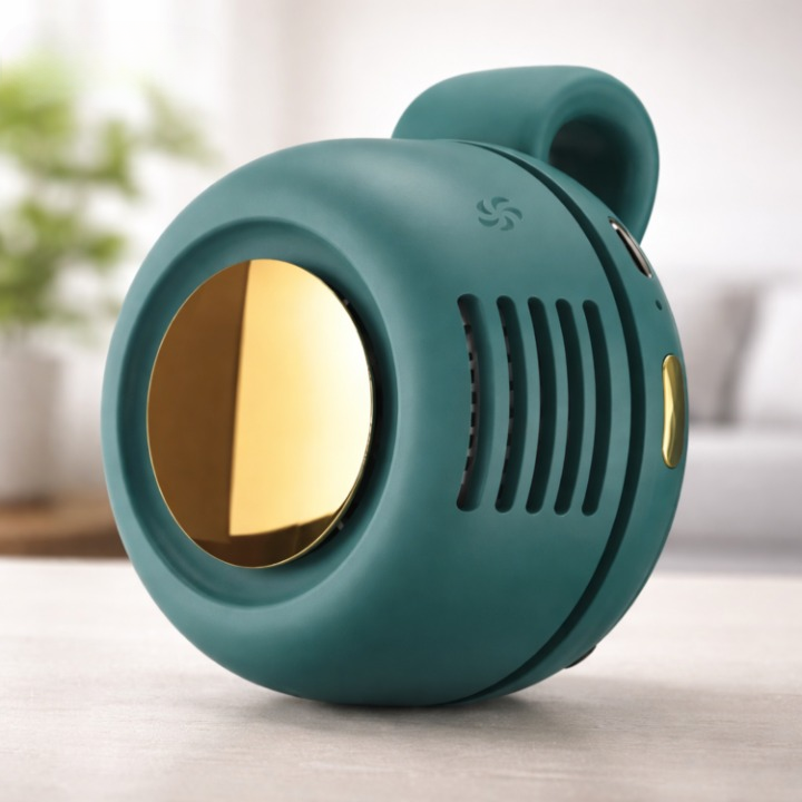 Ventilador portátil con pinza — Funcionamiento silencioso, flujo de aire de 360°, pinza flexible
