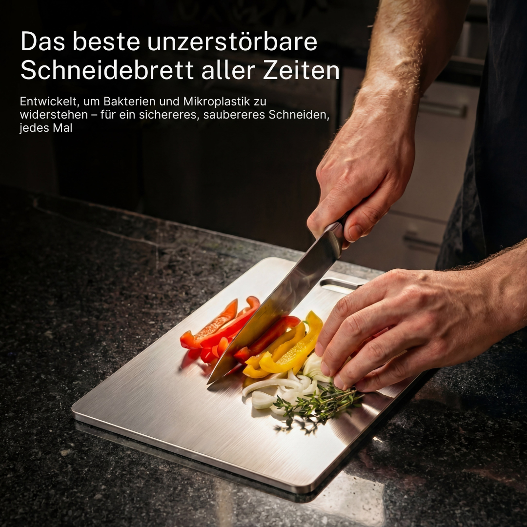 Cutting Board Made From Titanium For Daily Kitchen Use With Smooth Surface