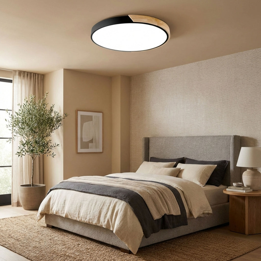 NovaLume Contemporary Round LED Ceiling Light With Flush Mount Fixture For Modern Interiors