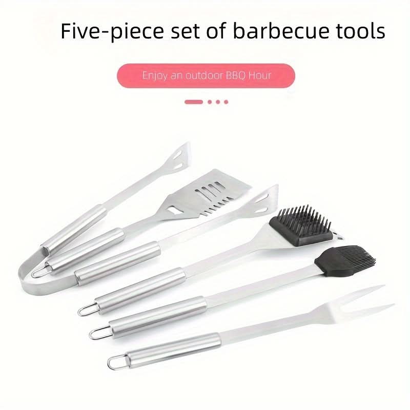 GRILLMASTER Set de ustensile pentru grătar — unelte din oțel inoxidabil și husă de transport