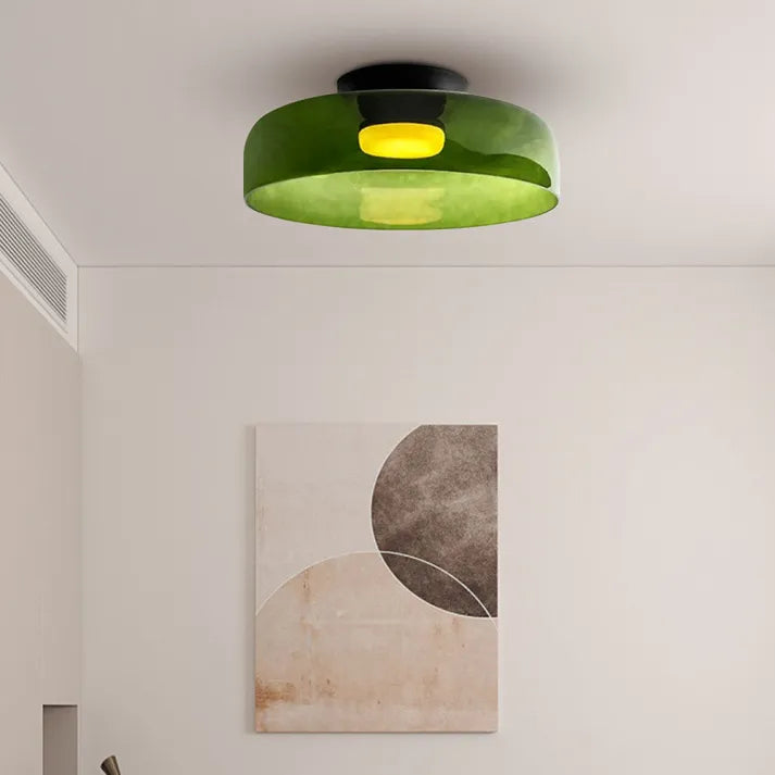 Lumenweave Nordic Style Ceiling Light With Handcrafted Glass Shade For Living Rooms And Dining Areas