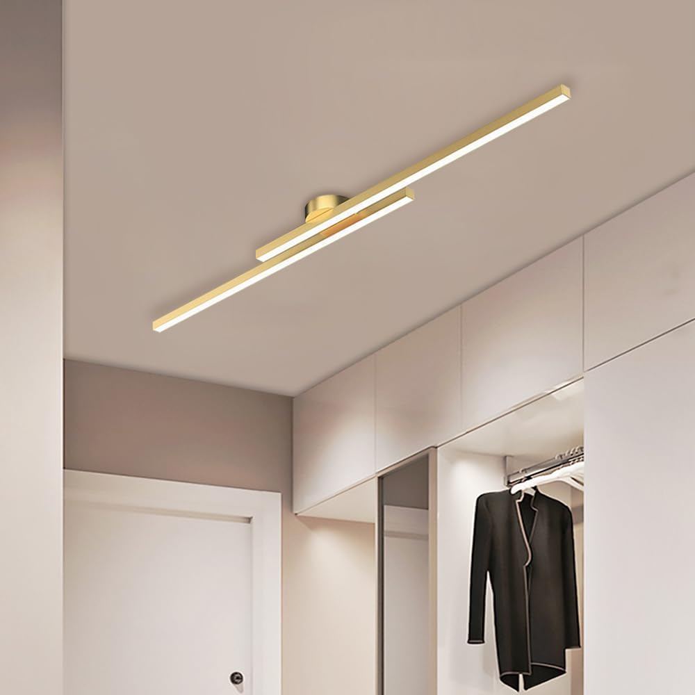 LumenVale Aluminum LED Ceiling Light With Minimalist Design, Semi Flush For Living Areas