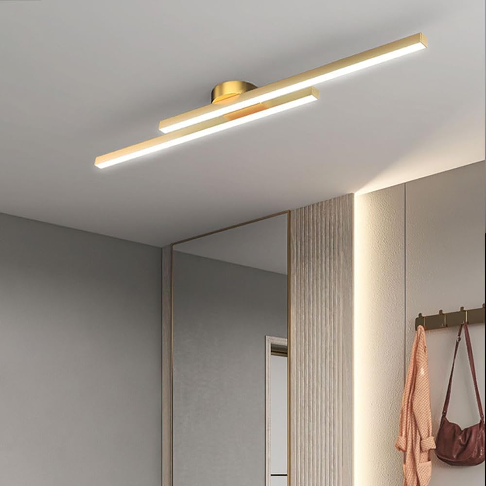LumenVale Aluminum LED Ceiling Light With Minimalist Design, Semi Flush For Living Areas