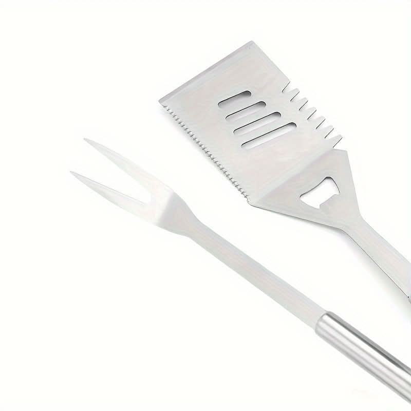 GRILLMASTER Set de ustensile pentru grătar — unelte din oțel inoxidabil și husă de transport