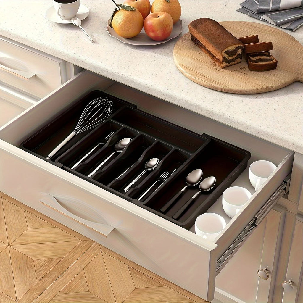 Organiseur extensible pour tiroir de cuisine FLEXITRAY — Plateau de rangement réglable
