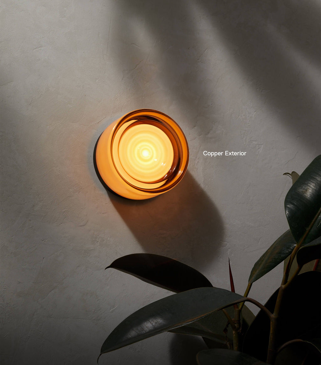 Astra Ripple IP65 Exterior Wall Light With Ripple Glass Shade For Patios And Outdoor Spaces