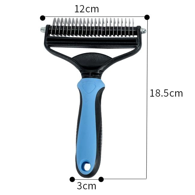 Brosse démêlante double face pour chien et chat - Démêlage en douceur et élimination en profondeur des nœuds