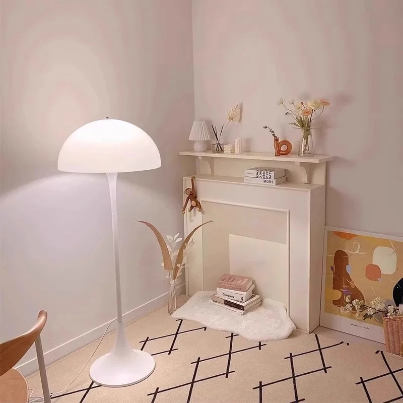 Aurelo Nordic Mushroom Lamp With LED Floor For Bedroom Ambience Light In Modern Homes