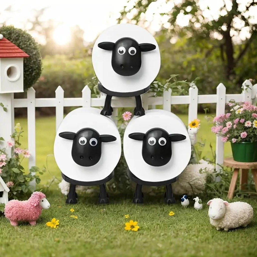 Three Sheep Themed Toilet Paper Holders Set For Bathroom And Living Space