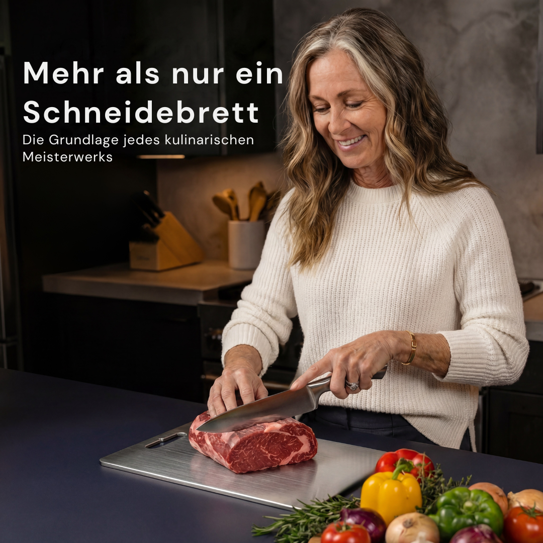 Cutting Board Made From Titanium For Daily Kitchen Use With Smooth Surface