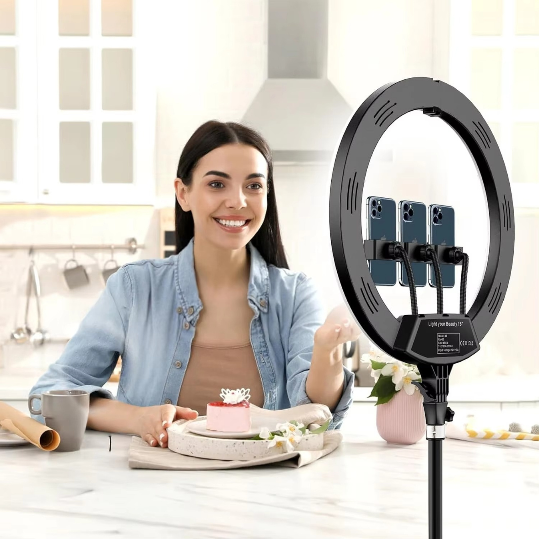 ProLite 18 Inch Ring Light And Tripod For Vlogging And Makeup And Photography Projects